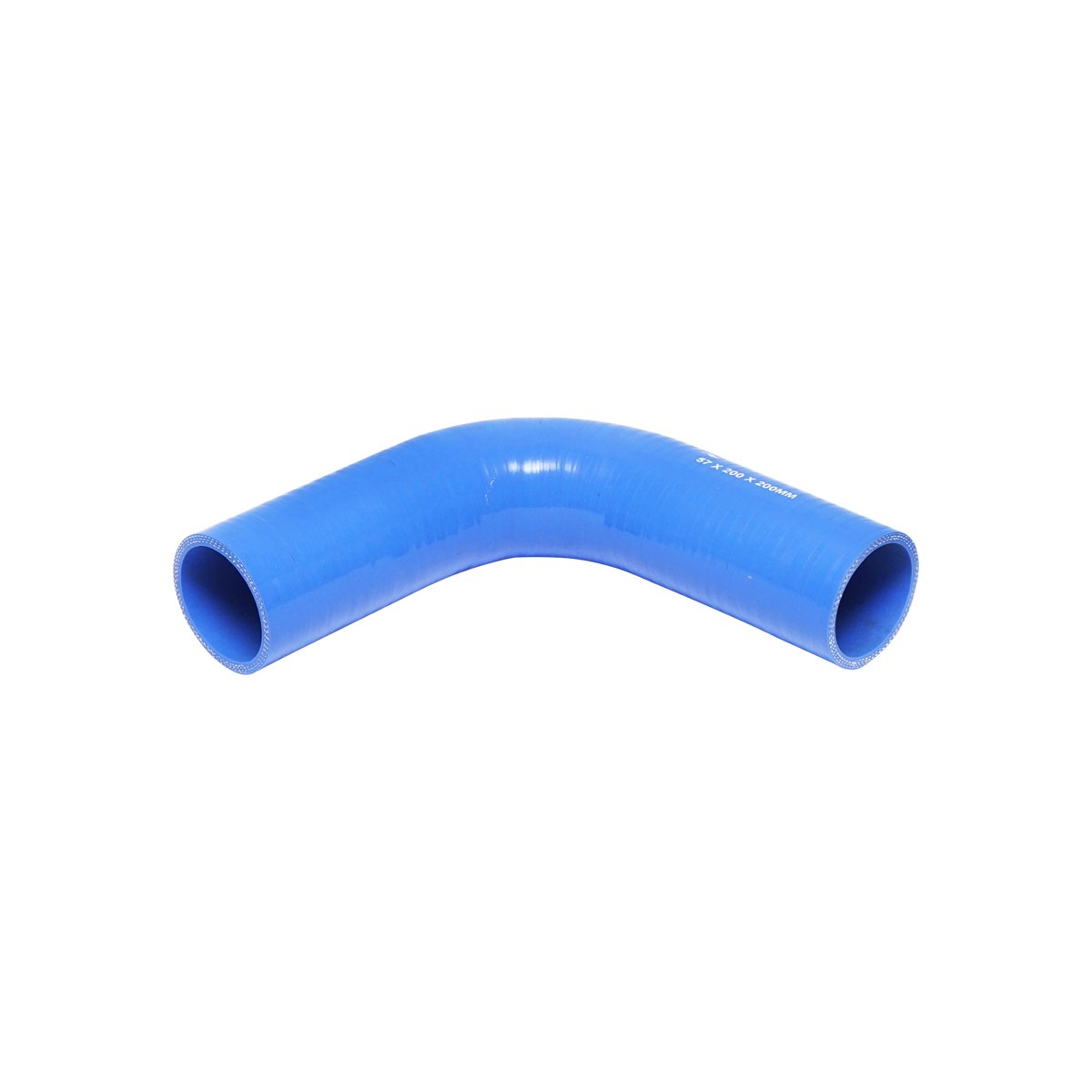 Furtun cotit silicon 90 grade cu insertie textila 57x200x200mm